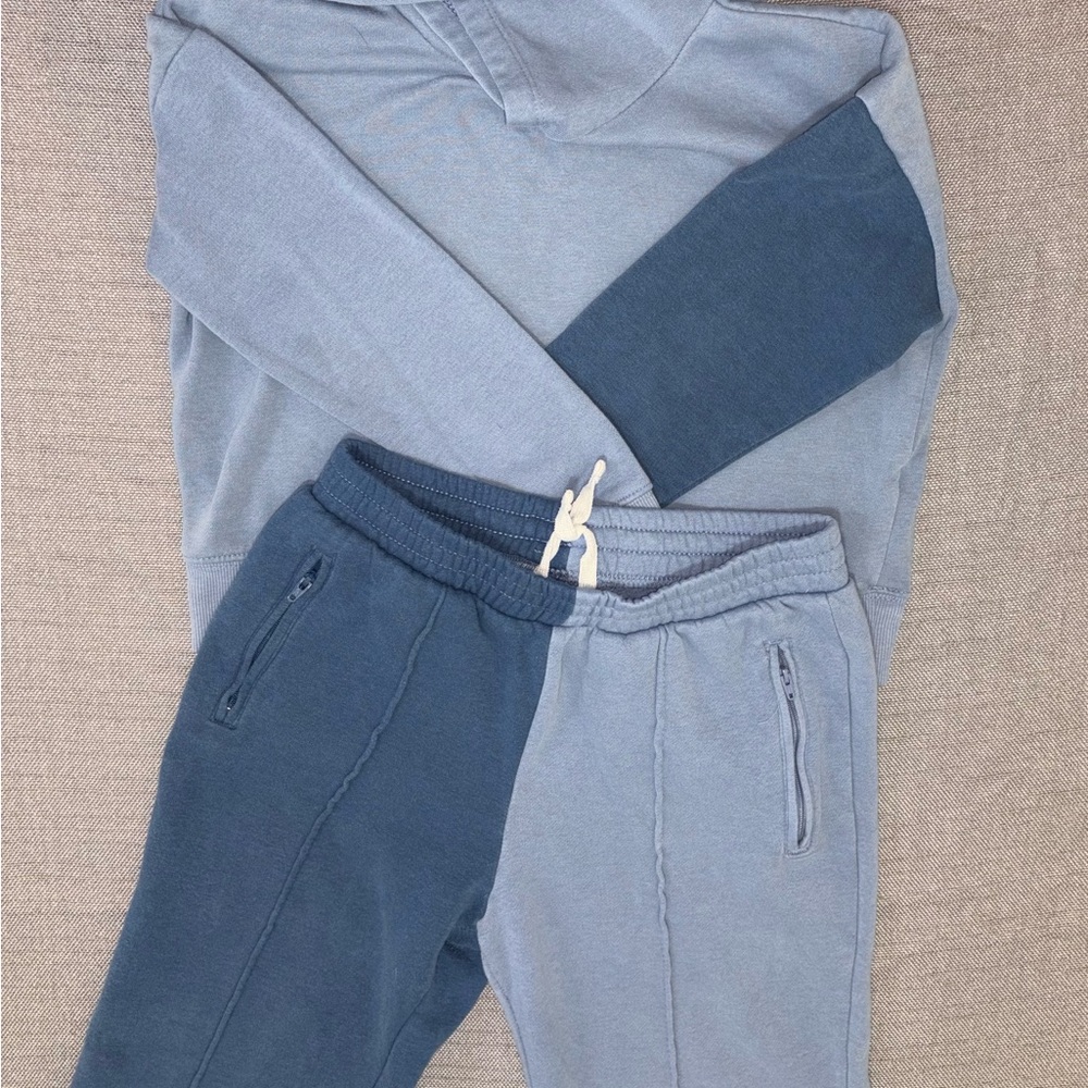 Kids Blue and Gray Jogger Pants